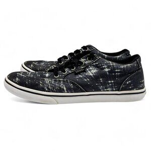 VANS Winston Shooting Stars Skate Shoes Lace Up Black White TC9R Women's Size 7